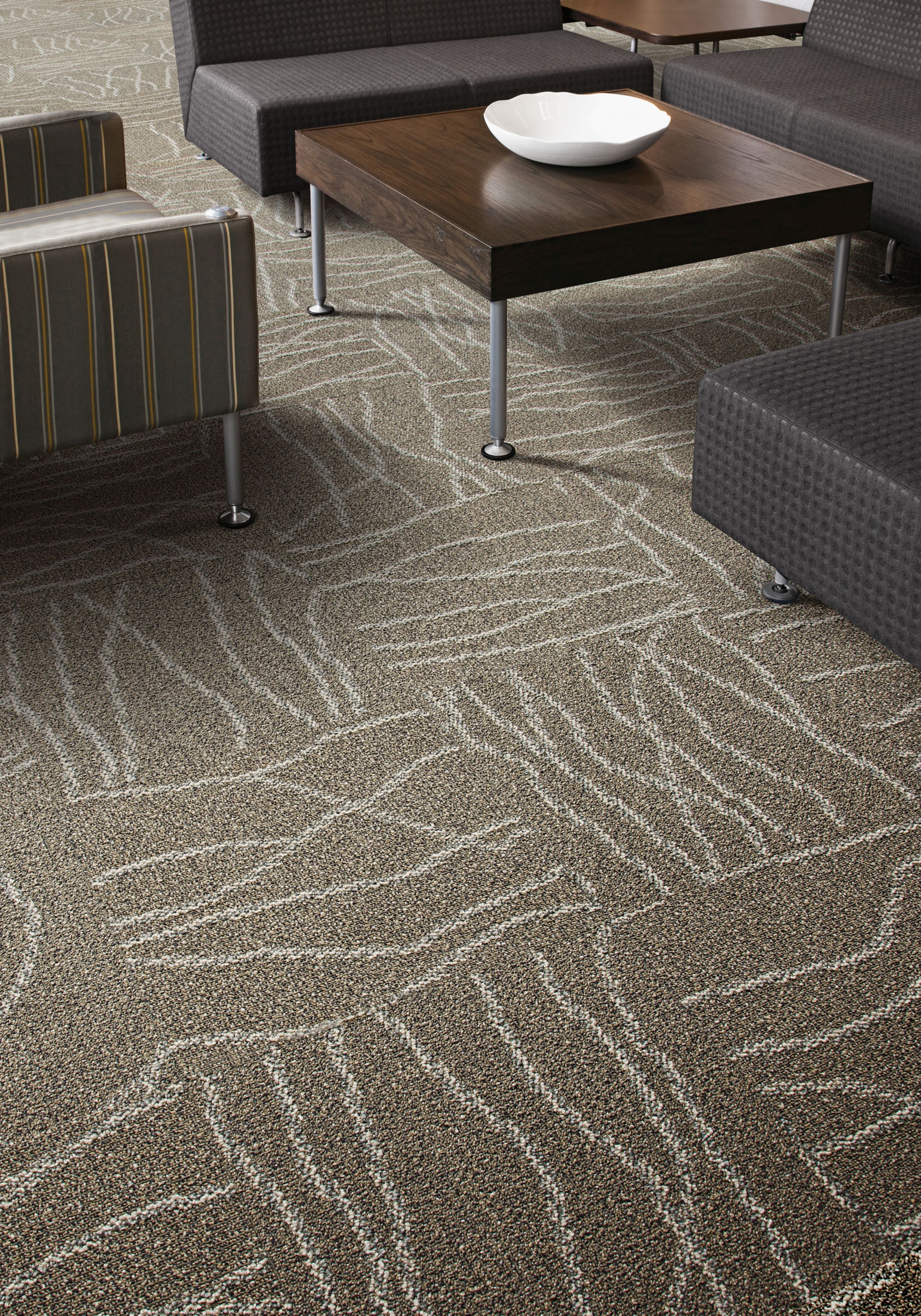 Interface Nagashi II carpet tile in office lobby image number 1